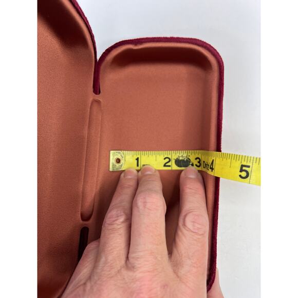 Gucci Burgundy Velvet Glasses Large Hard Case Cloth, & Dust Bag (No Glasses) - Picture 10 of 13